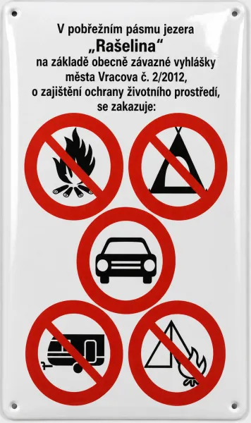 Smaltovaná informační zákazová tabulka S2-zakaz 9